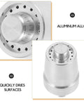 Close-up of Heavy Duty Silver Aluminum Alloy Blower Drying Nozzle For Compressed Air Equipment highlighting its smooth finish and airflow holes.