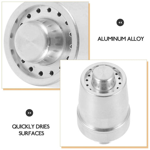Close-up of Heavy Duty Silver Aluminum Alloy Blower Drying Nozzle For Compressed Air Equipment highlighting its smooth finish and airflow holes.