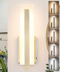 Tipace Hardwired Antique Bronze Modern LED Wall Sconce Indoor Wall Light with dimming feature, showcasing different color temperatures.