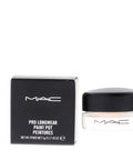 Longwear Cream Eyeshadow Pot In Bare Study, a creamy nude with subtle luminosity, 0.17 oz pot next to black packaging box.