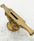 Bronze Finger Guard Bolster For Hunting Knives, Celtic Style Pommel Guard For Custom Knife Making close-up view