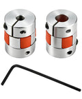 Beefy Dual Pack 5Mm To 8Mm Flexible Shaft Coupling Aluminum Plum Spider Jaw Coupler D20 L25 for 3D Printer CNC Machine Servo Motors