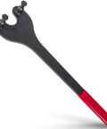 Cam pulley holding tool with red handle and black metal body for camshaft alignment (Nissan/Toyota OHC)