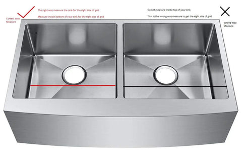 Fifty Fifty Double Bowl Stainless Steel Sink Bottom Grids Fits 15 Inch By 13 Inch Sinks Protective Grid Inserts For Durable Easy To Clean Kitchen Upgrade