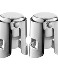 Leak Proof Champagne Stoppers With Stainless Steel Saver And Food Grade Silicone Keep Sparkling Wine Fresh Up To 7 Days Fits Champagne Cava Prosecco And Sparkling Wines Silver 2 Pack