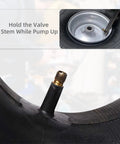Close-up of TR-13 valve stem on 2 Pack Heavy Duty Replacement 10 Inch All-Purpose Utility Tire And Tube Set for lawn mowers and hand trucks