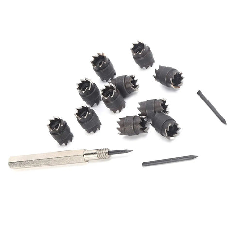 13 Piece Spot Weld Cutter Set 3 Eighth Inch Double Sided Welding Tool Kit For Electric Drill With Lubricant For Thin Metal Sheets
