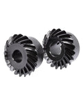 Built Tough Heavy Duty Spiral Bevel Gear Set With Matching Pinion Hardware 30 Tooth 2M Module heat treated black steel gear pair.