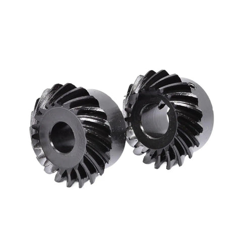 Built Tough Heavy Duty Spiral Bevel Gear Set With Matching Pinion Hardware 30 Tooth 2M Module heat treated black steel gear pair.
