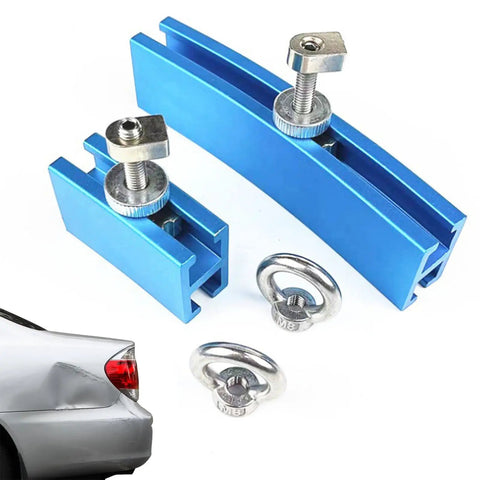 Car Dent Puller Kit Aluminum Alloy For Sheet Metal Repair, Easy Operation, Lightweight Yet Durable Repair Tool For Minor Car Dings, Reusable Auto Body Repair Set blue aluminum clamps with bolts and eye hooks