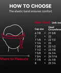 Size chart for Reversible Welding Cap With Elastic Retractable Band For All Day Comfort 8 Panel Welders Hat Made From Fireproof Cotton 10 oz