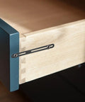 Go-To Heavy-Duty Stainless Steel Furniture Mending Plates Set of 4 attached to a wooden drawer for reinforcement