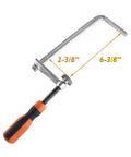 Track F Clamp For 3/8 x 3/4 Double Cut T-Track, 6 Inch Opening, 2 3/8 Inch Throat, Heavy Duty Universal Woodworking Clamp