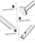 Flat Single Hole Clevis Pin Set, 20 Piece Stainless Steel Locating Pins featuring close-up views of pin head, shaft, and single hole.