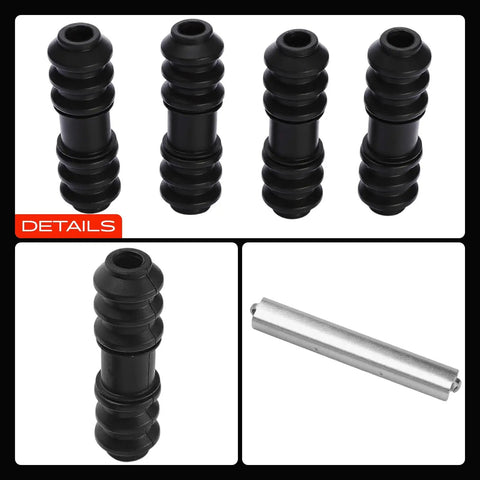 Rock Your Ride With This Premium Rear Disc Brake Hardware Kit For 2003 2004 Dodge Dakota Models Ensuring Smooth Stops And Safe Driving On Every Wild Road Trip Today. black rubber dust boots and silver brake pin