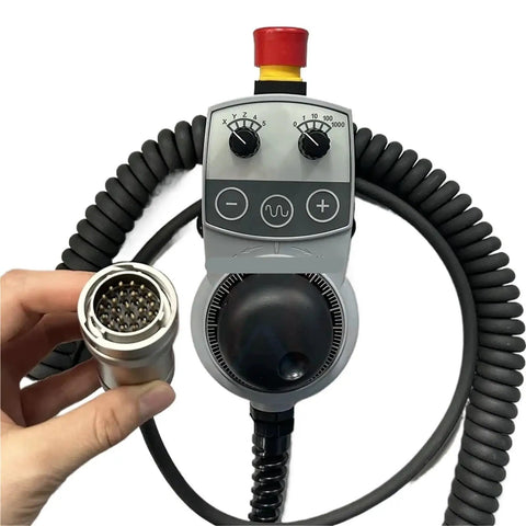 Top Notch Electronic Handwheel Handy Pendant Manual Pulse Generator HBA-079827 For Precision CNC Control And Smooth Machine Operation Without The Hassle, CNC pendant with cable and connector