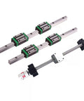 Dead Serious Precision 25Mm SFU2510 Anti Backlash Ball Screw Kit 860Mm Long with two HGH25 linear guide rails and four C7 bearing blocks.