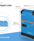 MultiPlus-II Pure Sine Wave Inverter Charger dimensions, compact size, 3000VA, 48-Volt system with PowerControl and PowerAssist