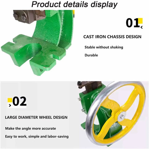 0.4 Ton Cast Iron Arbor Press Nuts Down Any Job with Ease oversized handwheel and cast iron chassis display angle.