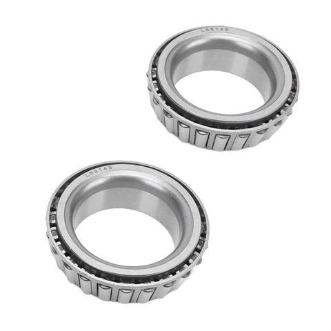 Two tapered bearings from the Trailer Wheel Hub Bearings Kit With Inner And Outer Seals For One And Sixteenth Inch Axles.