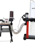 This Badass 1.2 HP Auto Start Dust Collector Kicks Out 750 CFM Of Shop Air For woodworking shops connected to a sander.