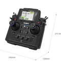 Top Tier 18 Channel RC Transmitter With 3.5 Inch TFT Touchscreen And Crisp 5D Hall Sensor Gimbals for heavy machinery control.