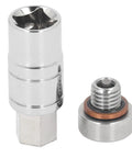 Get Your Car Road Ready With This Badass Oil Drain Plug Kit. Stainless Steel Self Tapping Thread Repair Tool Fixes Pan Threads Like A Pro. CNC Cut Precision For A Flawless Fit Every Single Time. Don't Get Stuck With A Drippy Engine! stainless steel repair tool and plug
