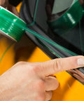 Application of Finish Line Knifeless Tape KTS FL2 Trial Size Green 3.5 mm by 10 m for Blade Free Vehicle Graphics on car edge