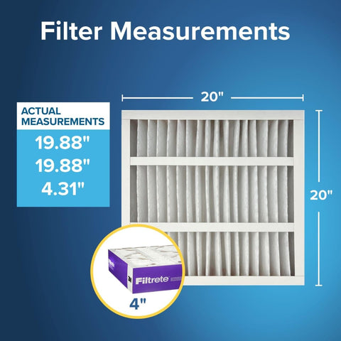 20x20x4 Air Filter For Furnace And AC Keeping Your Home Fresh And Breathe Easy Actual 19.88 X 19.88 X 4.31 MERV 12 Dimensions