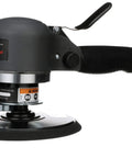Dual Action 6 Inch Angle Air Sander With Quiet Orbit And Side Exhaust For Smooth Swirl Free Finishes, 12,000 RPM, 0.25 HP, Adhesive Pad, Silent Pro Grade Auto Body And Woodworking Workhorse.
