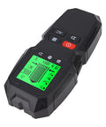 YDuupxe Wall Scanner 5 in 1 Wood Metal Wire Detection Tool with digital display showing detection modes and battery status.