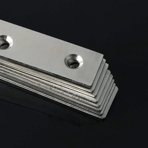 Heavy Duty Stainless Steel Corner Braces Built Like A Tank For Rock Solid Furniture Repair And Diy Fixes Comes In 4 Or 10 Piece Pack Measuring 120X120mm Workhorse Grade stacked in a neat arrangement on a black surface.