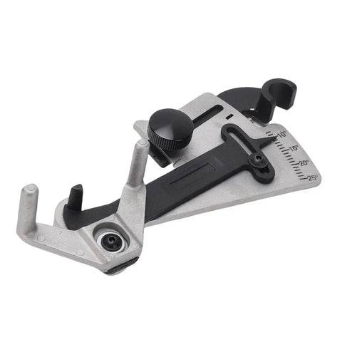 Precision Sharpener Angle Adjuster With Clamp For Custom Woodworking, showing metal tool with adjustable angle settings.