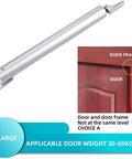 Image showing Heavy Duty Automatic Door Closer With Aluminum Alloy Body next to a diagram describing door frame alignment.