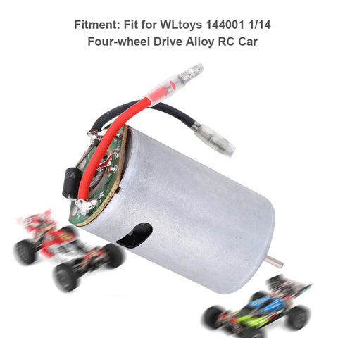 Carbon Brush Motor High Performance For One Fourteenth Scale RC Car With Four Wheel Drive Remote Control Speed Change Upgrade Replacement Parts For WLtoys 144001 Alloy Metal Construction
