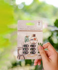 6 Pack Webcam Cover Slides For Laptop And Phone Ultra Slim Botanical Plant Camera Privacy Blockers in hand with packaging.