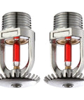 Pro Level Upright Fire Sprinkler Head Eight Pack Activates At Sixty Eight Degrees Chromed Brass Body with glass trigger, designed for effective fire control.