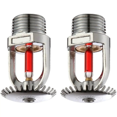 Pro Level Upright Fire Sprinkler Head Eight Pack Activates At Sixty Eight Degrees Chromed Brass Body with glass trigger, designed for effective fire control.