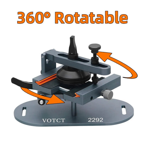 Aluminum Alloy Phone Screen Separator With Suction Cup Heating Free 360 Rotating LCD Opening Tool Handy Cellphone Repair Jig Kit For Iphone Samsung Huawei Easy Glass Separation For Quick Screen Repairs, front view showing 360-degree rotation feature.