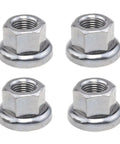 Top Tier 3/8 Inch Bike Wheel Axle Nut Kit Built Tough And Fresh Rock Solid Alloy Steel Bicycle Hardware with four hex nuts.