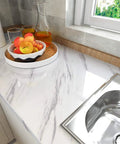 Grey White Marble No Fuss Easy Peel And Stick Contact Paper For Countertops And Backsplash Waterproof And Heat Resistant
