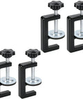 Four Piece Slick G Clamps For Woodworking Deliver Beast Grade Grip Heavy Duty Steel Build With Thickened Rubber Sleeves Smooth As Butter Action Reliable Diy Carpentry Project Gear, set of two pairs of clamps.