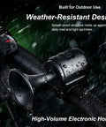 Electric Scooter Horn With Handlebar Bell For Segway Ninebot Max G30LP 2019 2026 Portable Riding Alert Accessory Red Safe Daily Commute And Casual Travel in a weather-resistant and splash-proof design, attached to handlebars.