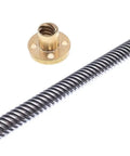 Durable T8 Lead Screw Kit For DIY 3D Printers With Copper Nut 1000mm Stainless Steel 8mm Diameter Pitch 1mm And 2mm Lead Options