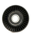 Heavy Duty Belt Tensioner Pulley Assembly Fits Benz W203 W204 W211 C180 C200 C230 E200 SLK200 Serpentine Drive Idler Parts 2712000270, front view of durable black pulley.