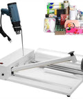 Shrink Wrapping Sealer Machine With 1800W Heat Gun For Home Shop Business Use with adjustable arm and film roll.