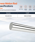 Get The Smooth Sailing Motion With These 2Pc 12Mm X 250Mm Linear Rods Made Of Premium C45 Steel For Perfect Guide Rail Sliding And Rock Solid Stability. Specifications for 12mm diameter and 250mm length.
