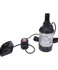 Badass Cordless Submersible Sump Pump With Brushless Motor And Rechargeable Battery Setup for dewatering and pool transfer.