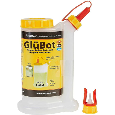 Dripless Wood Glue Dispenser 16 Oz Bottle With Two Chamber Design Keeps Glue From Spilling Push From The Bottom Side Chamber Reclaims