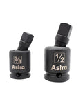 Pinless Universal Joint Adapters For Three Eighths And One Half Inch Drives Built Tough Cro Mo Steel For Impact Sockets Maximum Angle Access For Hard To Reach Fasteners Lifetime Warranty, 3/8 and 1/2 in adapters
